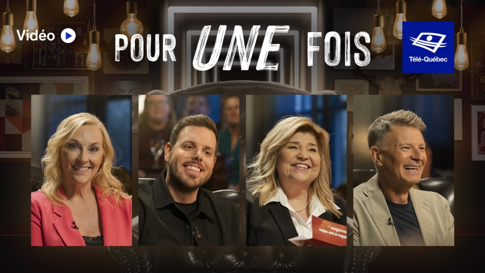 Chantal Machabée, Sam Breton, Marie-Claude Barrette et Stéphan Bureau se font surprendre à Pour une fois